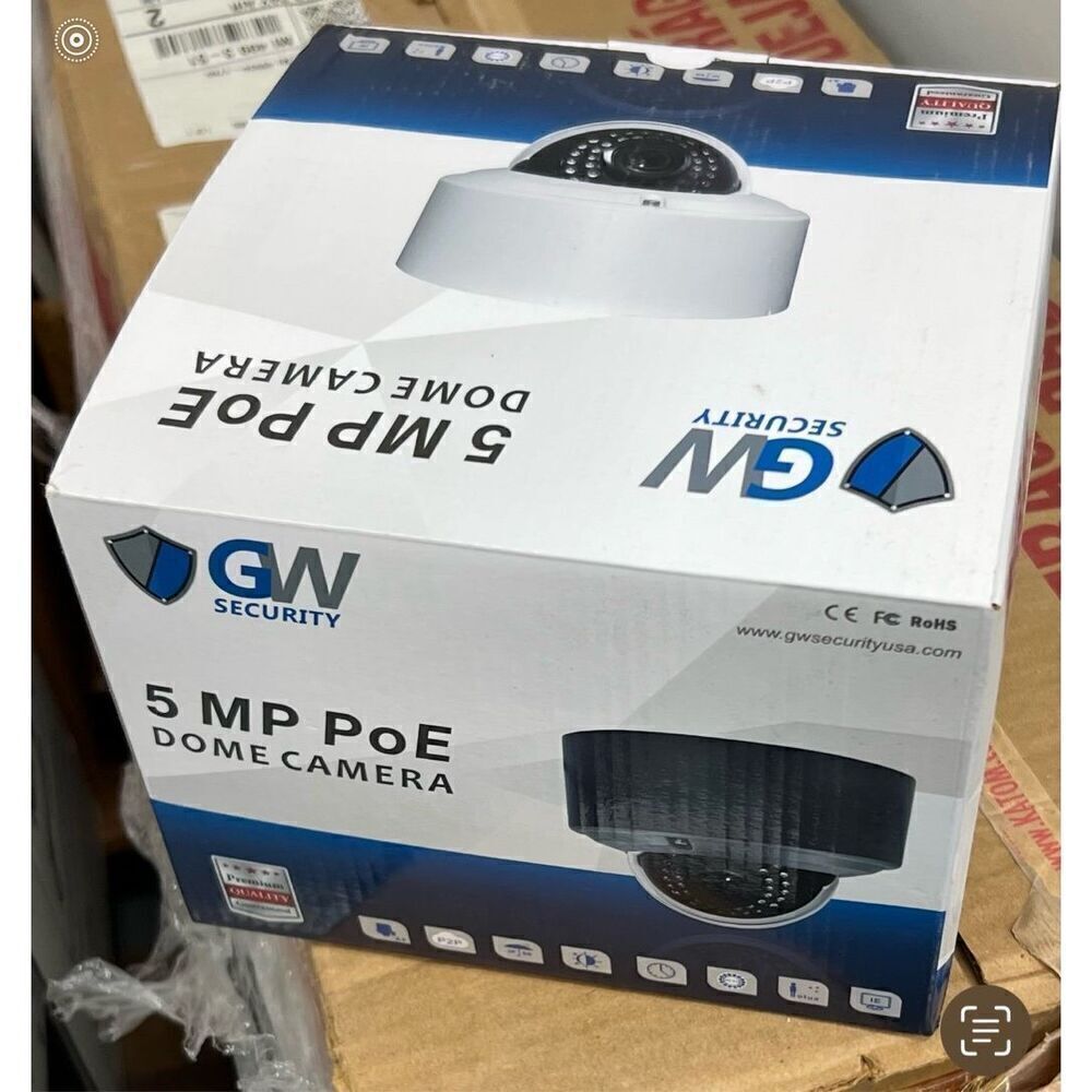 GW Security 5 MP PoE Dome Camera GW5075MIP New in box